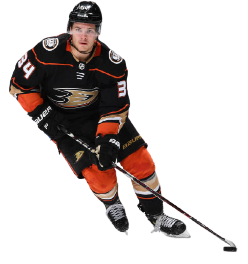 The Sports Corporation player Sam Steel playing for the NHL Anaheim Ducks