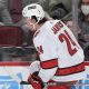 Seth Jarvis first NHL goal celebration Carolina Hurricanes